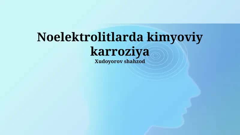 Kimyoviy Korroziya Turlari