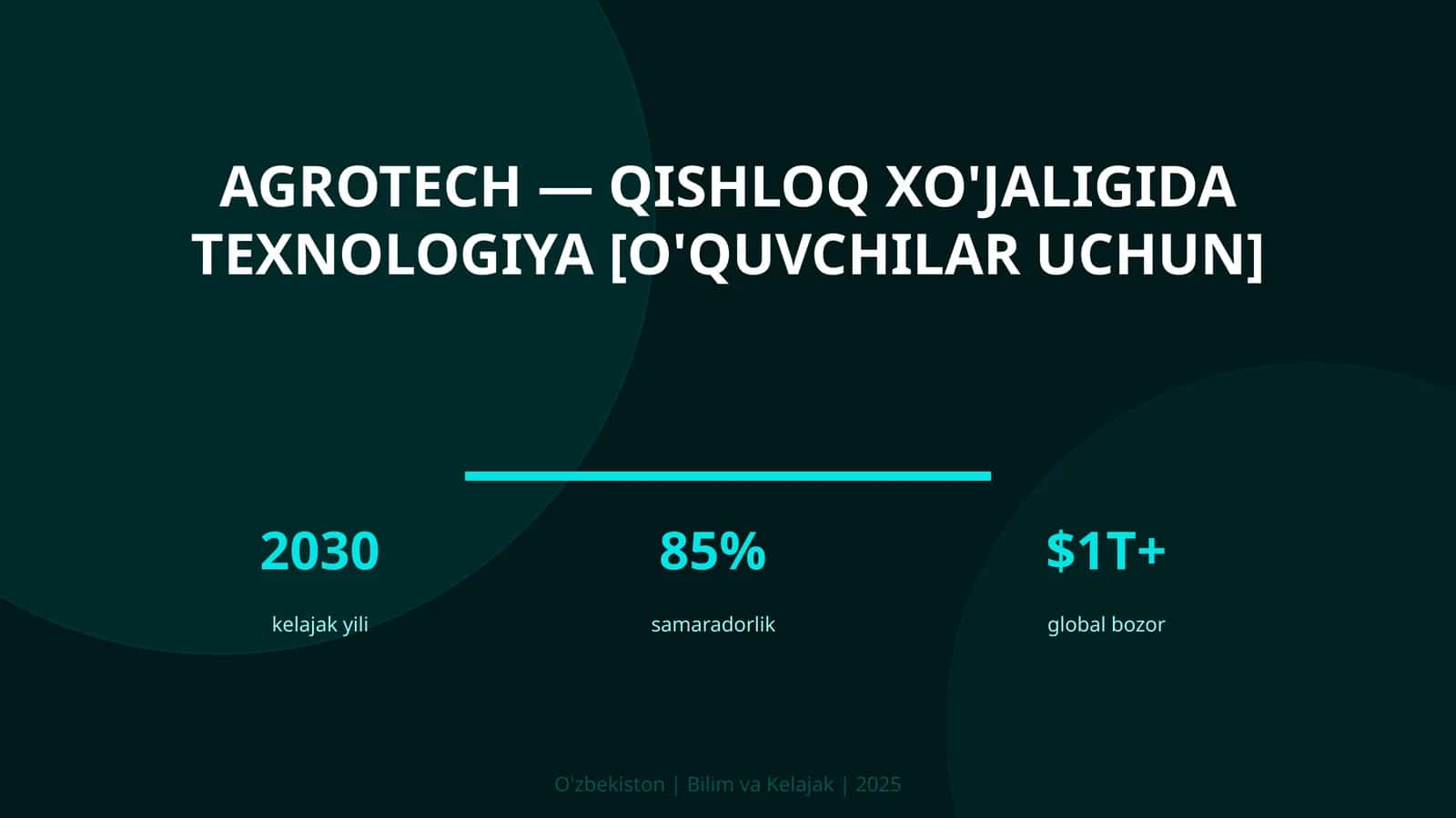 Agrotech — qishloq xo'jaligida texnologiya [o'quvchilar uchun]