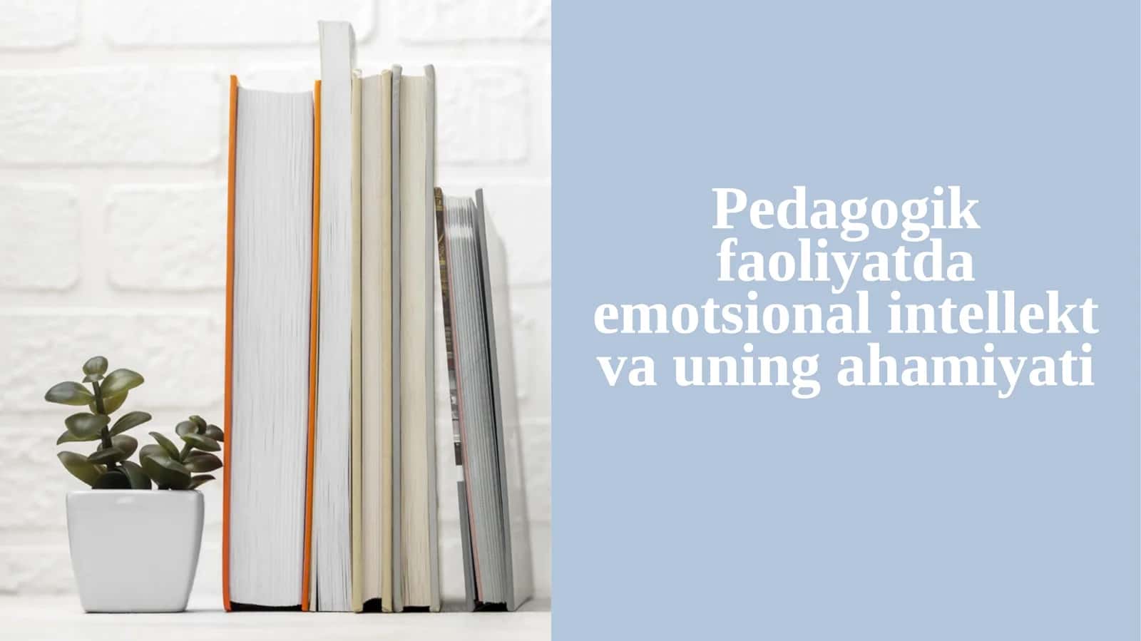 Pedagogik faoliyatda emotsional intellekt va uning ahamiyati