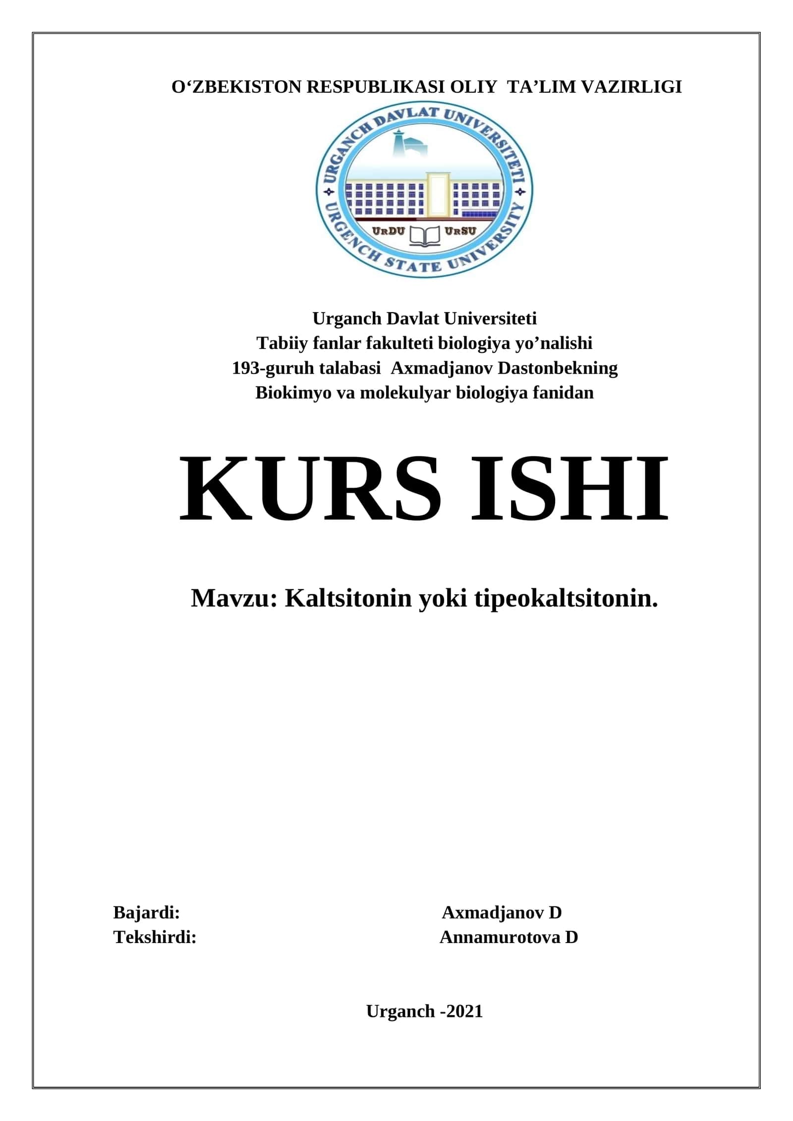 Kaltsitonin yoki tipeokaltsitonin