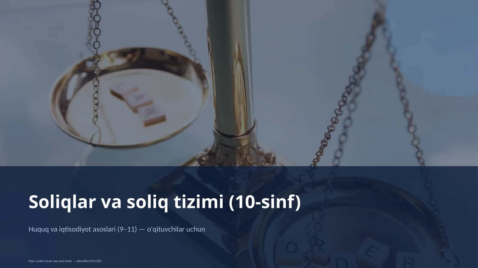 Soliqlar va soliq tizimi (10-sinf)