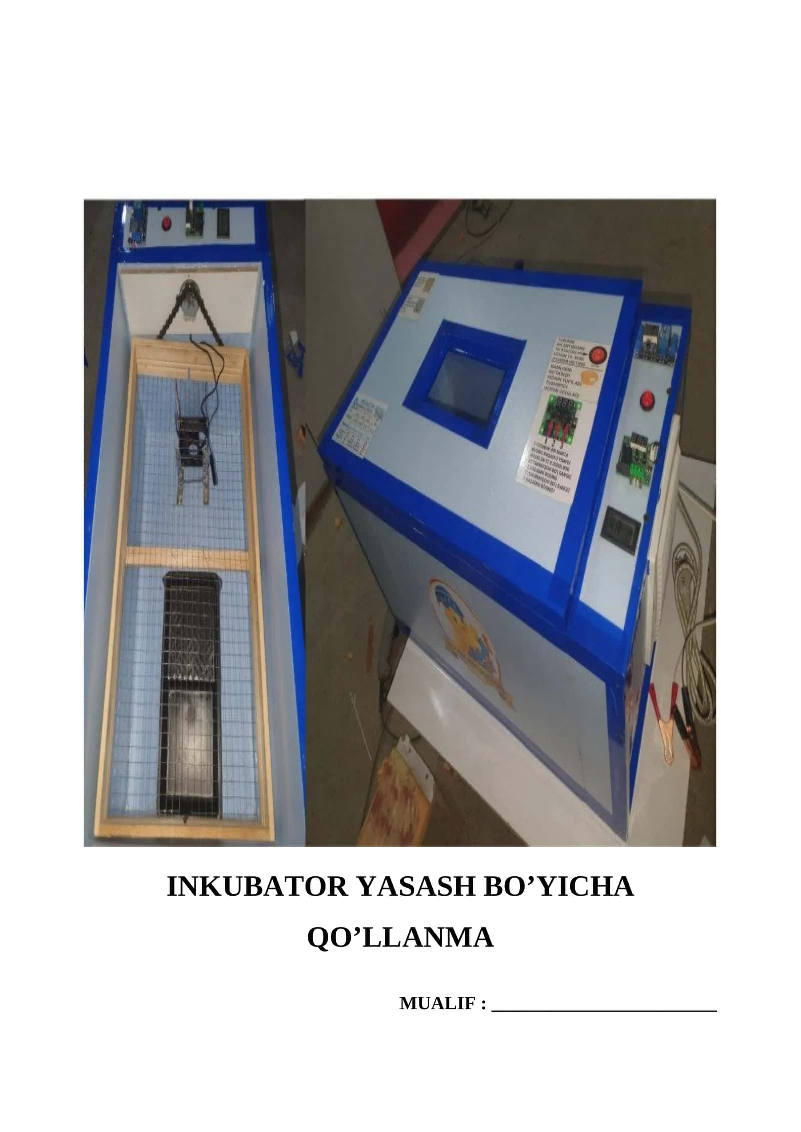 INKUBATOR YASASH BO’YICHA QO’LLANMA