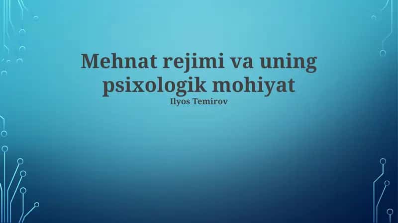 Ish Rejimlari: Tarixiy Umumiy Nuqtai