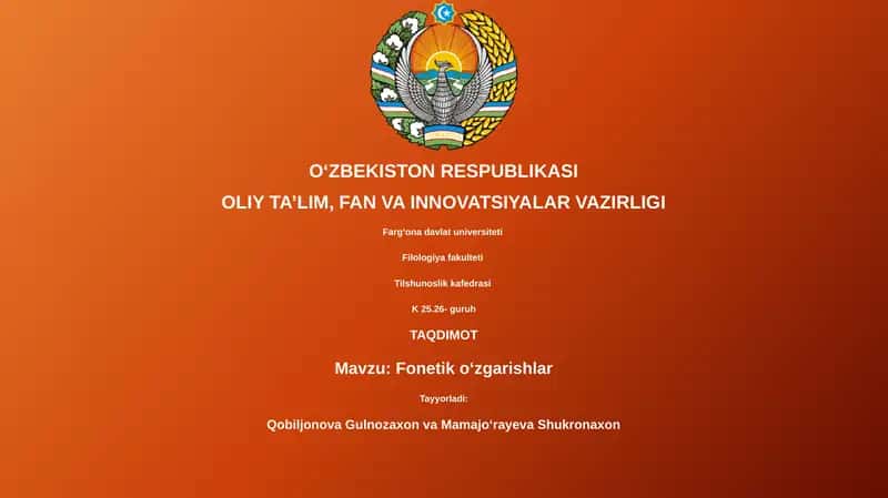 Fonetik o'zgarishlar