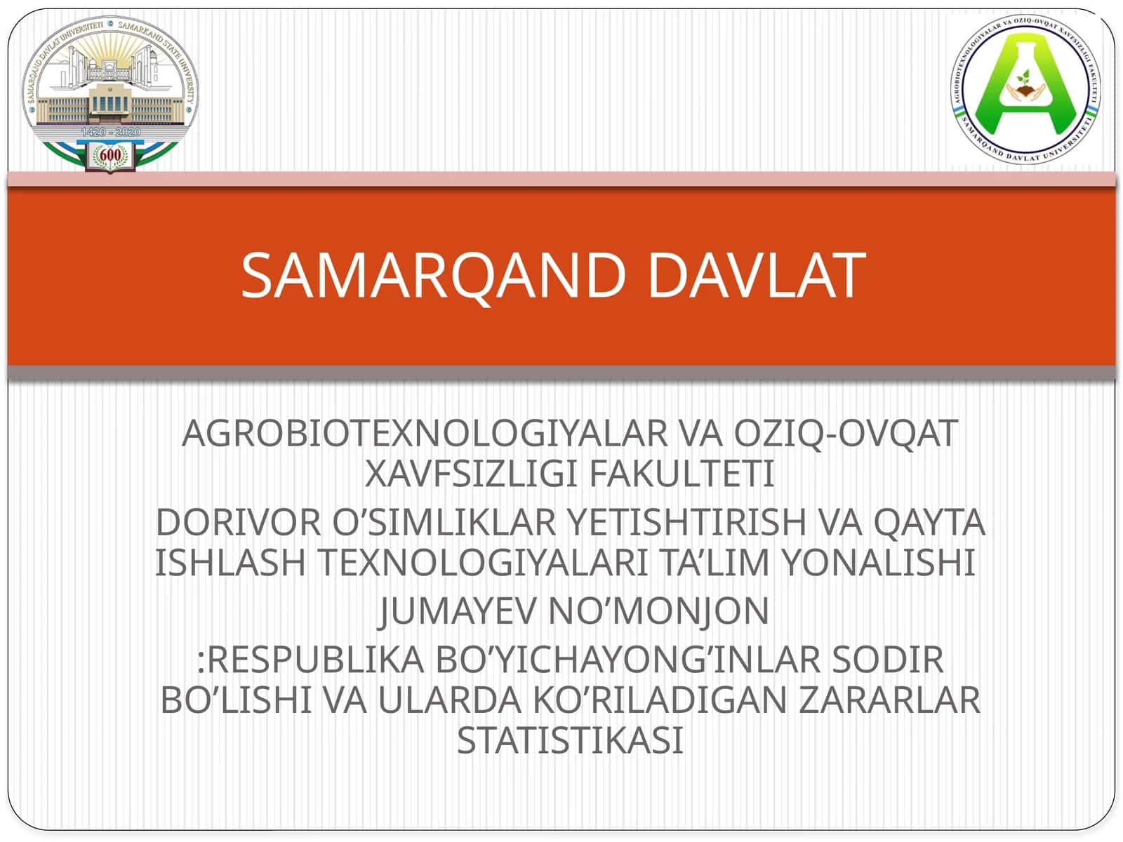 JUMAYEV NO’MONJON:RESPUBLIKA BO’YICHAYONG’INLAR SODIR BO’LISHI VA ULARDA KO’RILADIGAN ZARARLAR STATISTIKASI