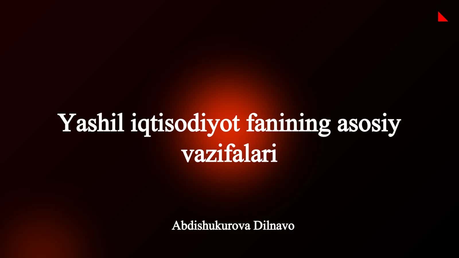 Yashil iqtisodiyot fanining asosiy vazifalari