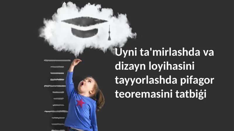 Uyni ta'mirlashda dizayn loyihasini tayyorlashda Pifagor teoremasini ta'lim berishning masofaviy metodlari