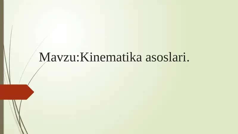 Kinematikaasoslari