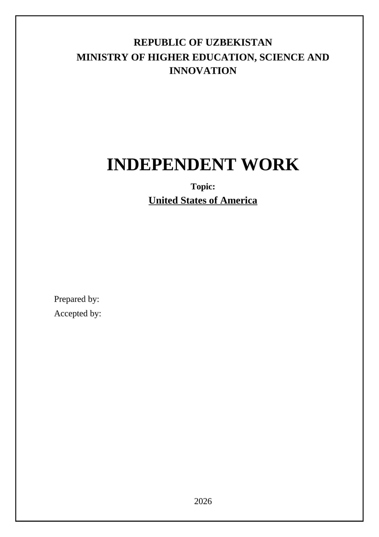 United States of America