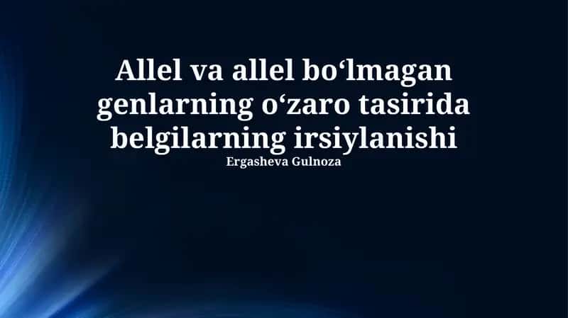 Modifikatsion o'zgaruvchanlik