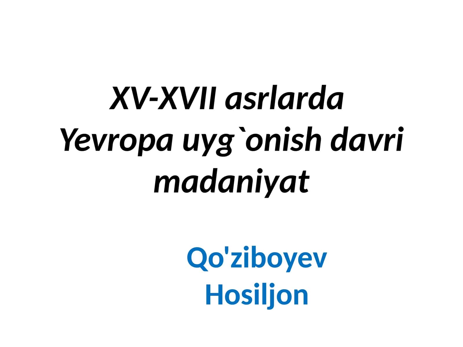 Uyg`onish Davri