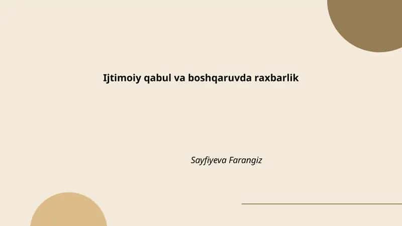 Rahbarlik uslublari