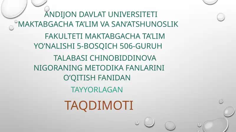 O’qituvchining muomalamadaniyati