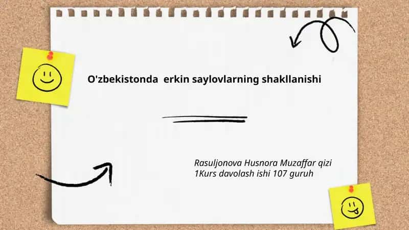 O'zbekistonda erkin saylovlarning shakllanishi