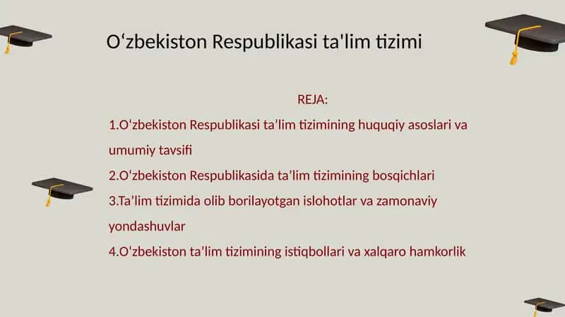 Oʻzbekiston Respublikasi ta'lim tizimi