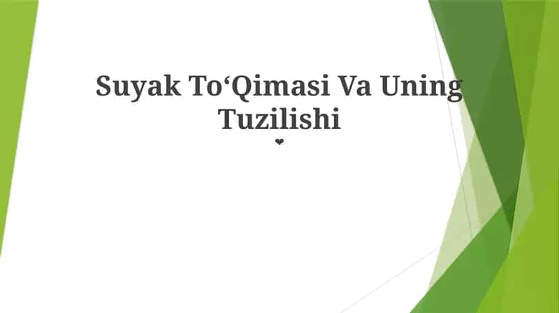 Suyak ToʻQimasi Va Uning Tuzilishi