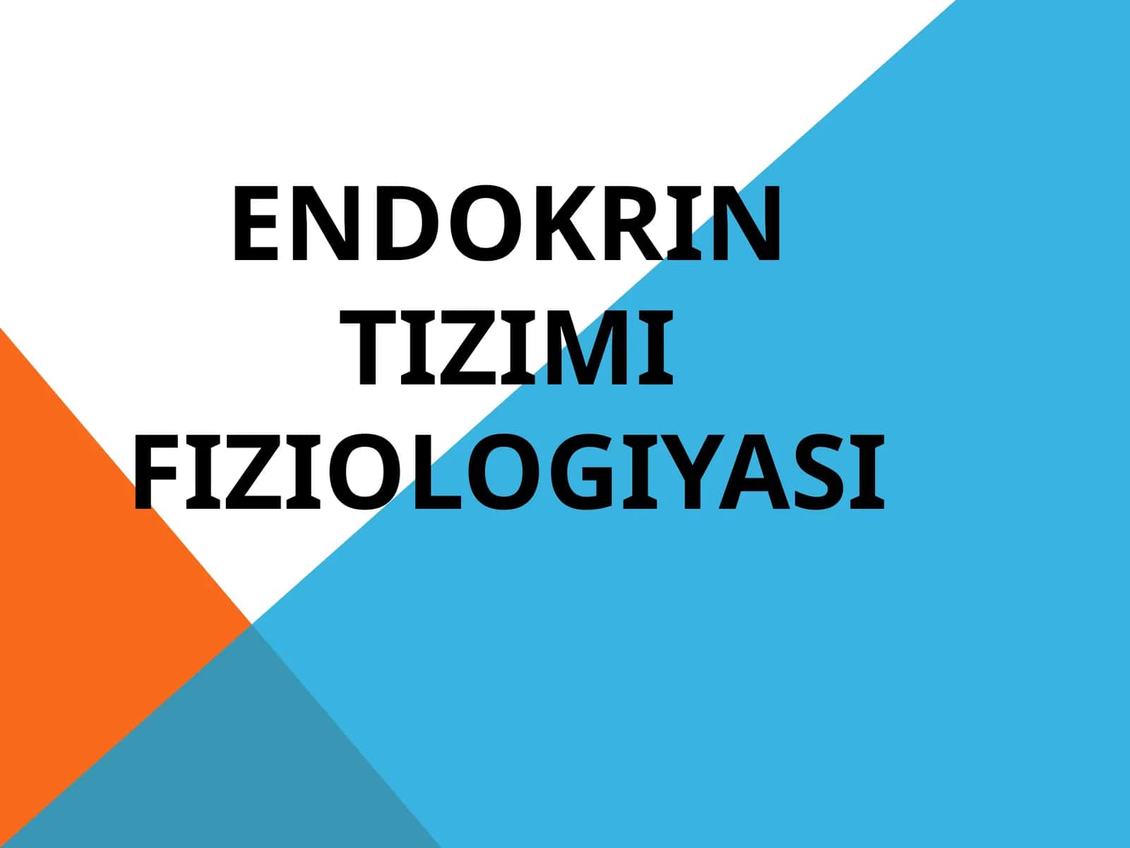 Endokrin tizimi fiziologiyasi