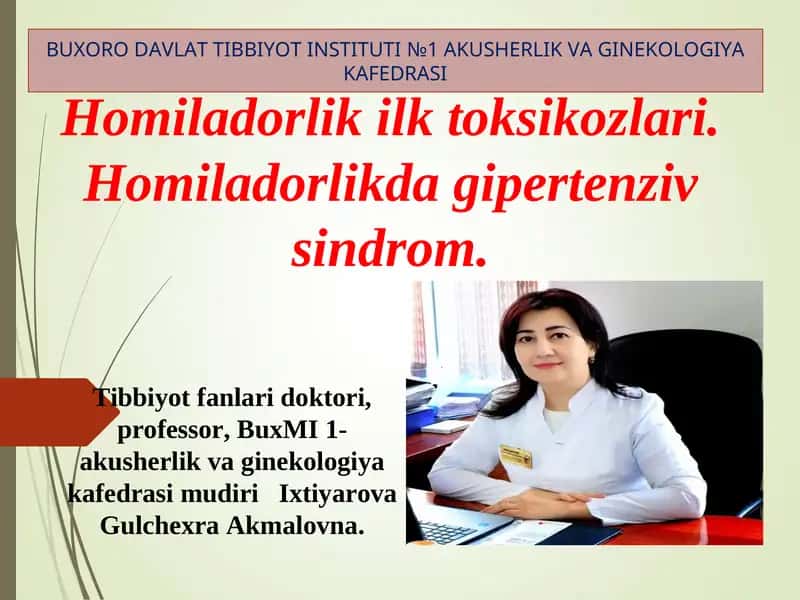 Homiladorlik ilk toksikozlari