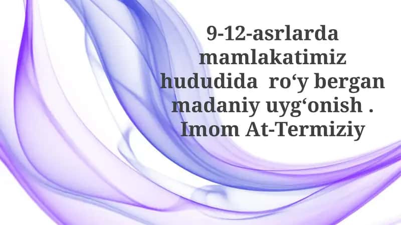 Imom At-Termiziy va madaniy meros