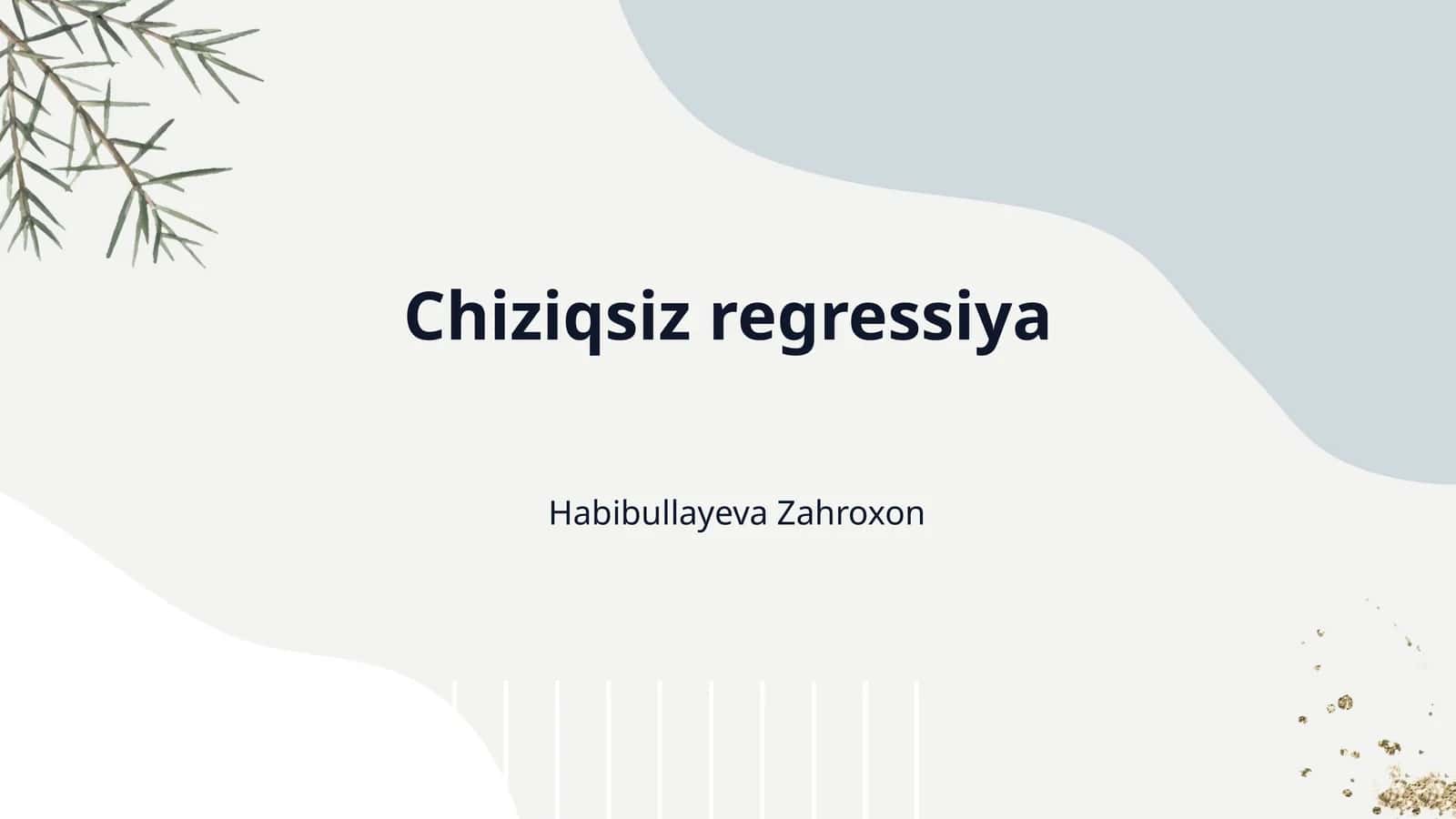 Chiziqsiz regressiya