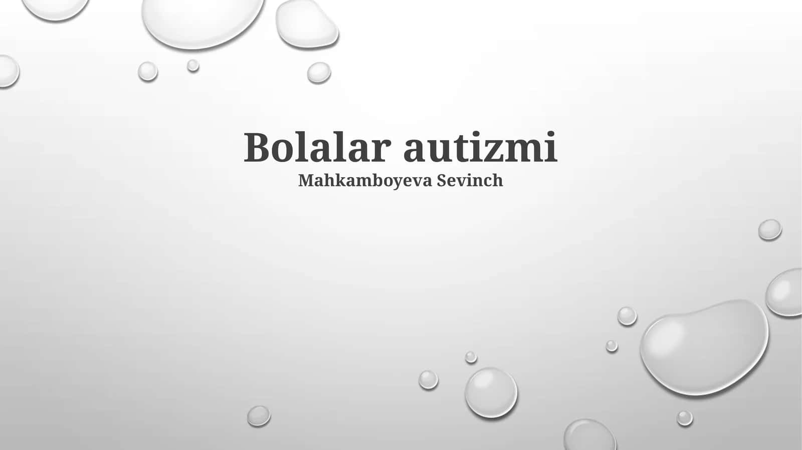 Bolalar autizmi