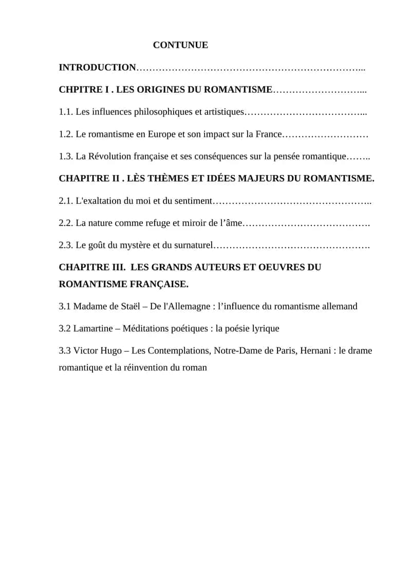 LES ORIGINES DU ROMANTISME