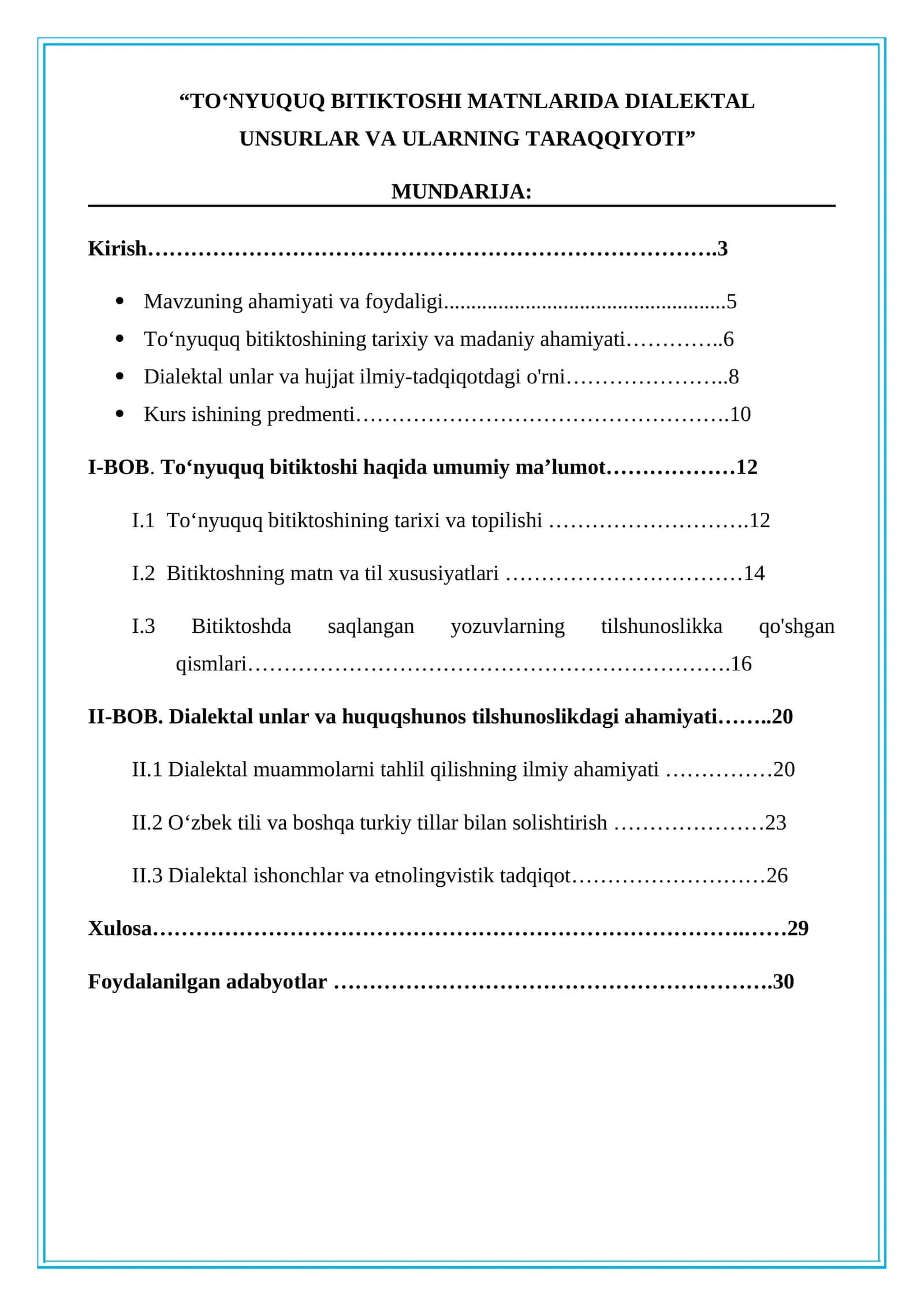TOʻNYUQUQ BITIKTOSHI MATNLARIDA DIALEKTAL UNSURLAR VA ULARNING TARAQQIYOTI