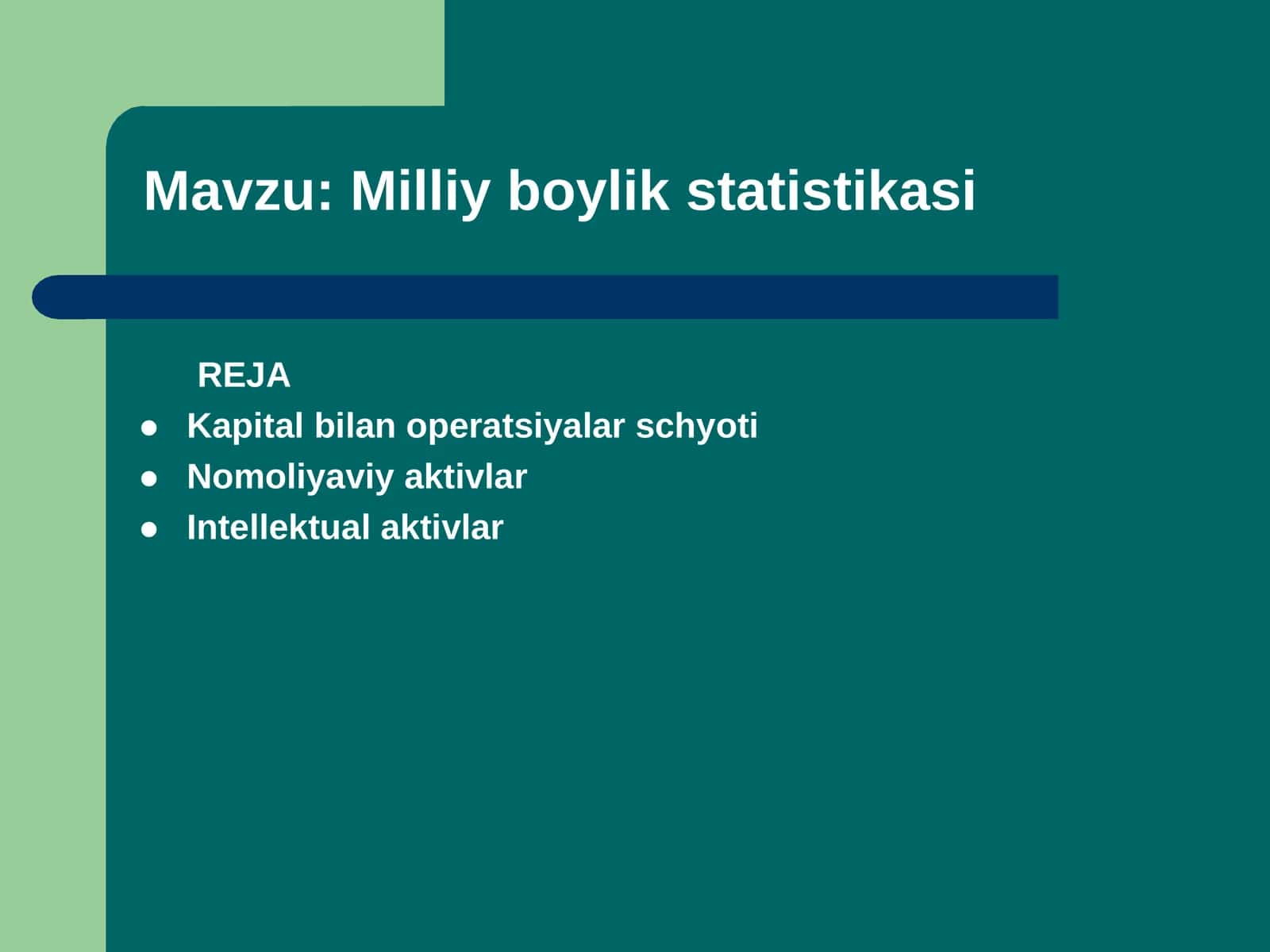 Milliy boylik statistikasi