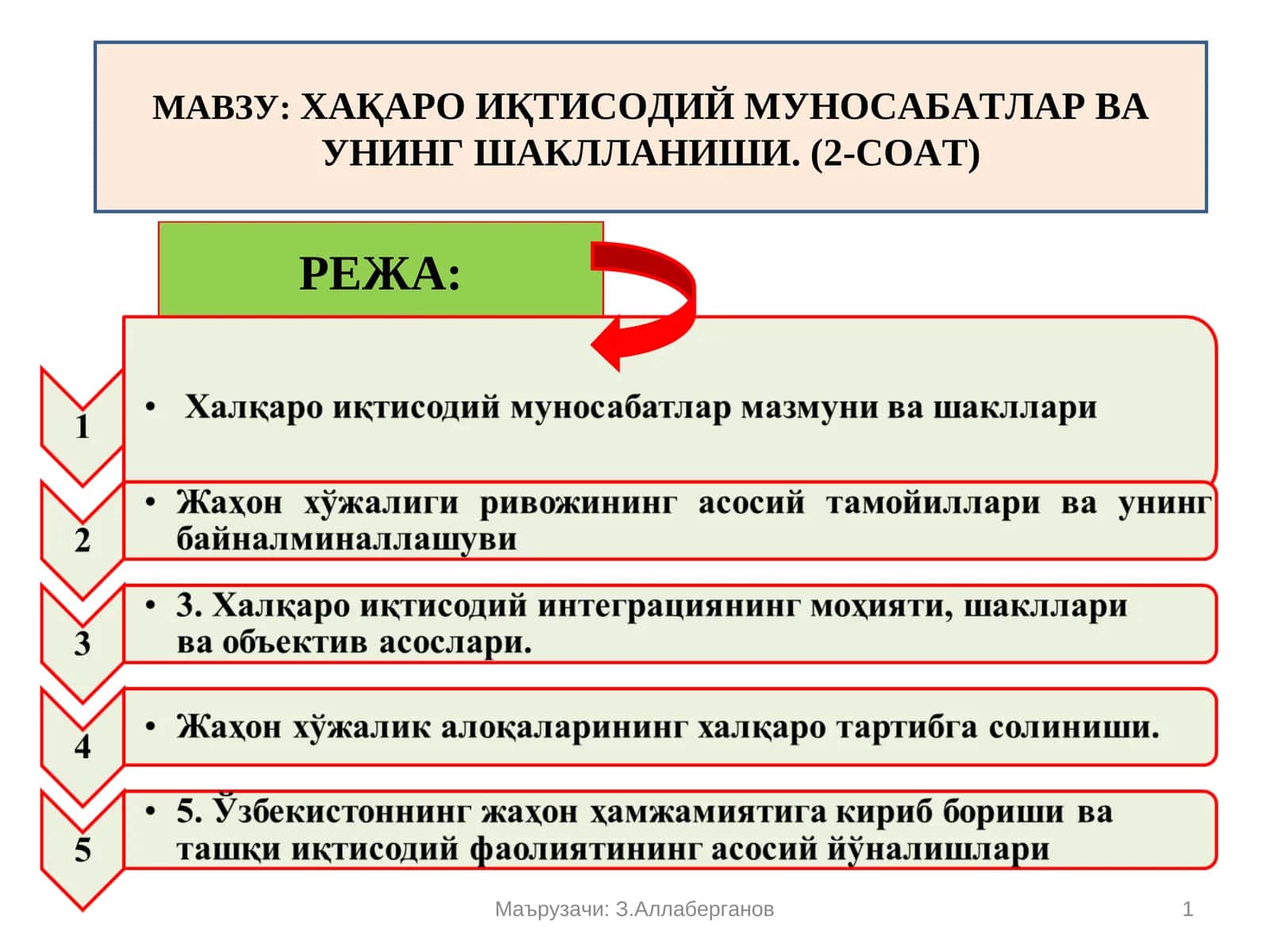 Халкаро иктисодий муносабатлар ва унинг шаклланиши