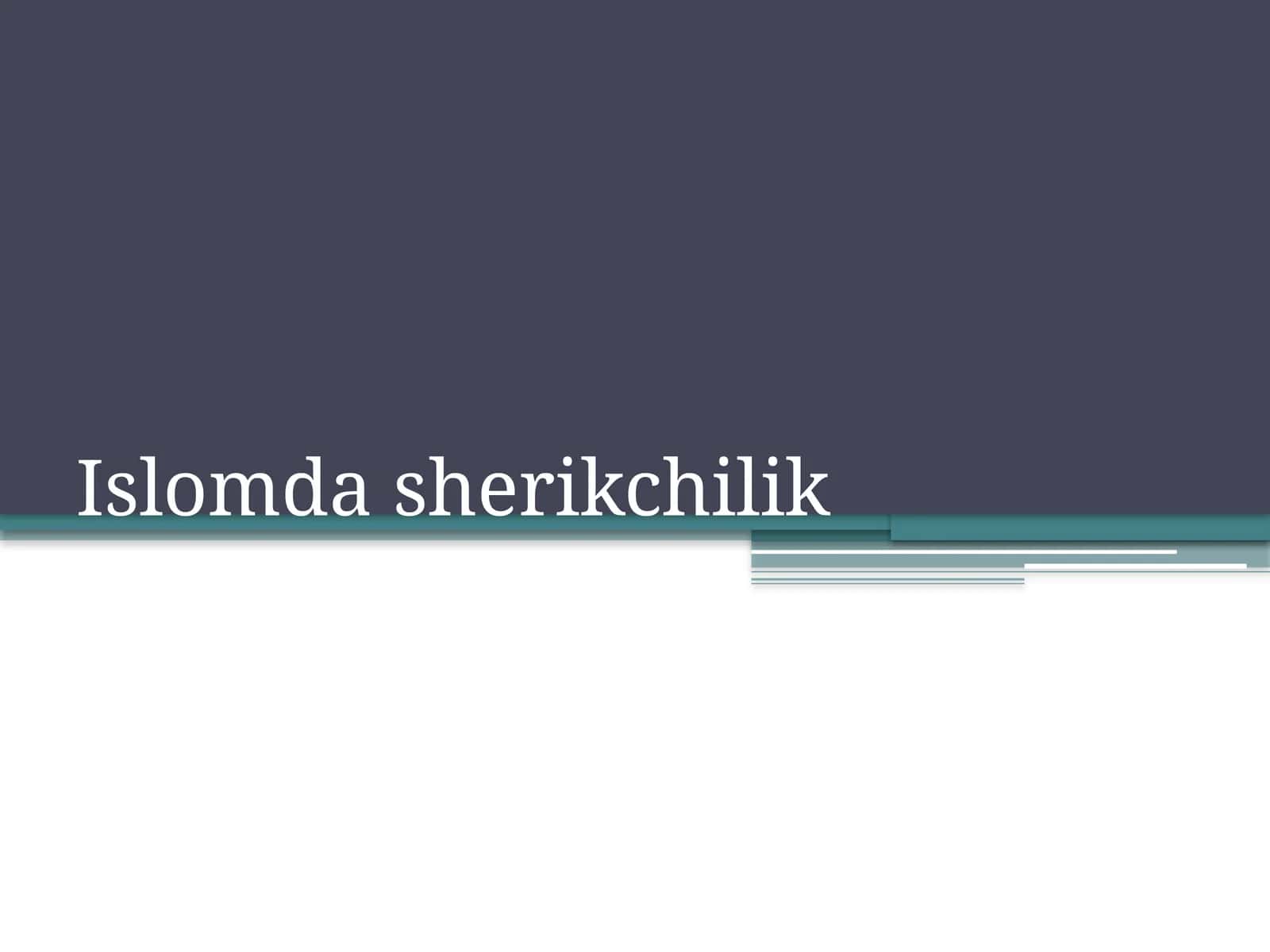 Islomdasherikchilik