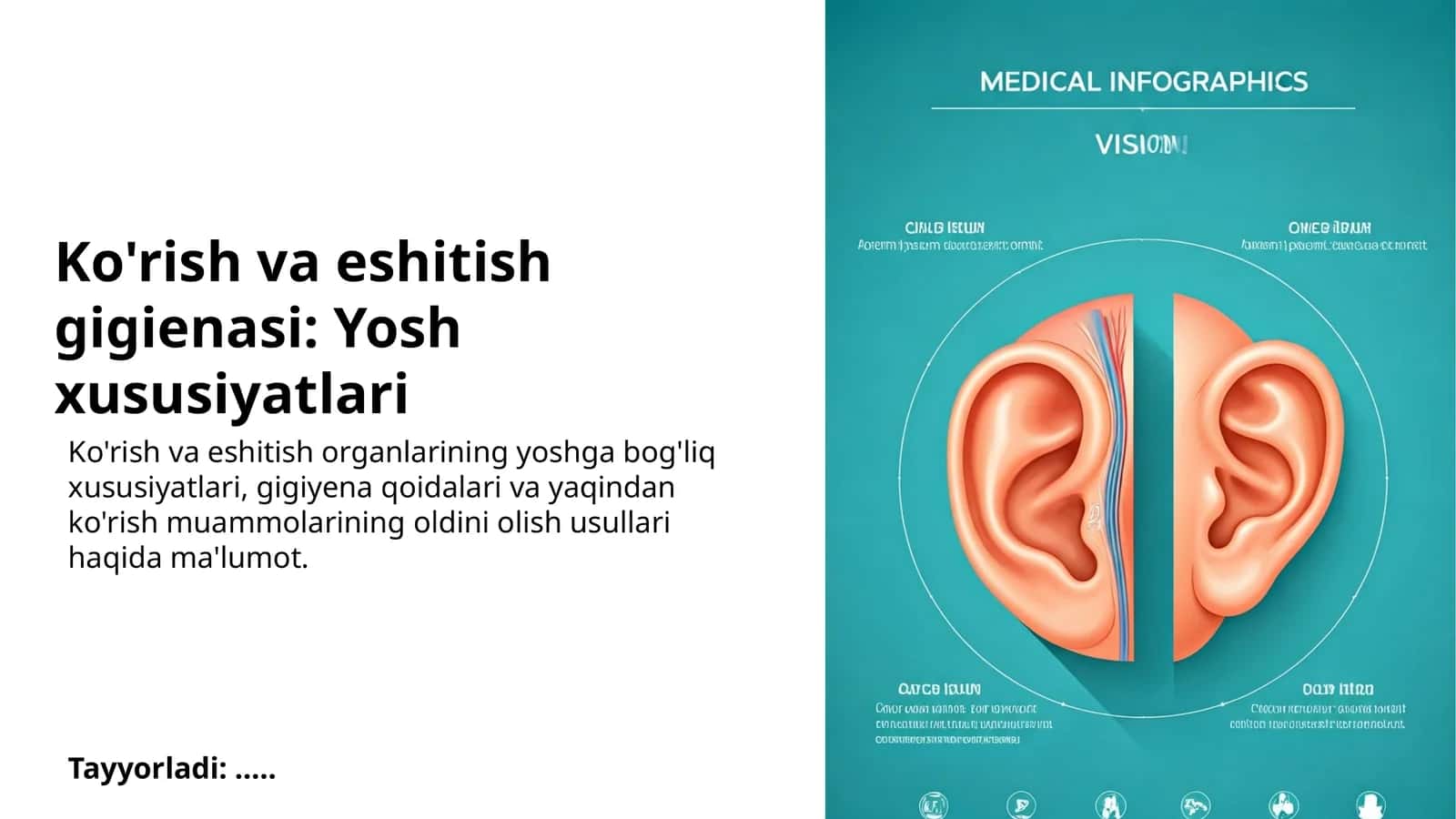 Ko'rish va eshitish gigienasi: Yosh xususiyatlari