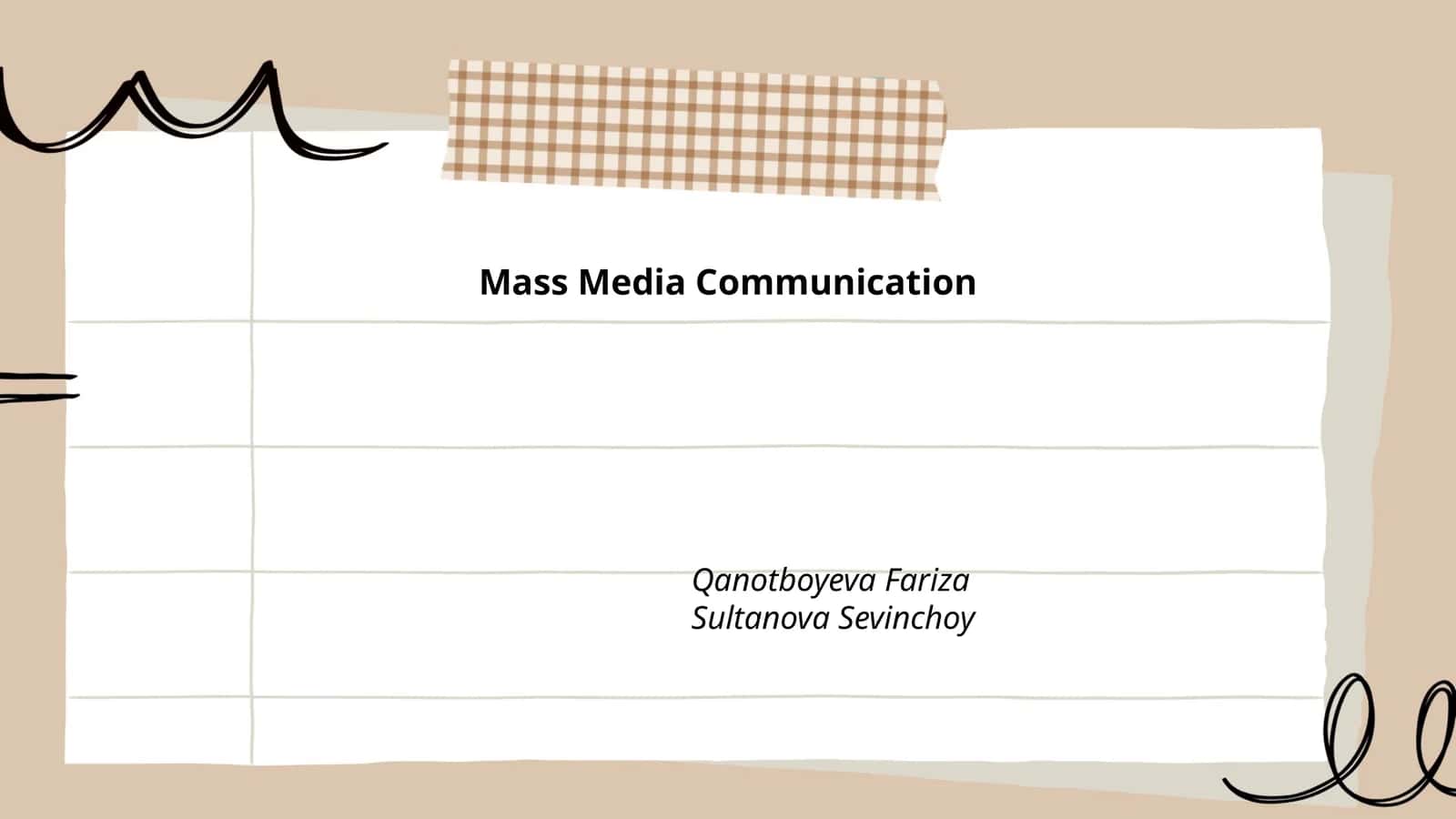 Mass Media Communication