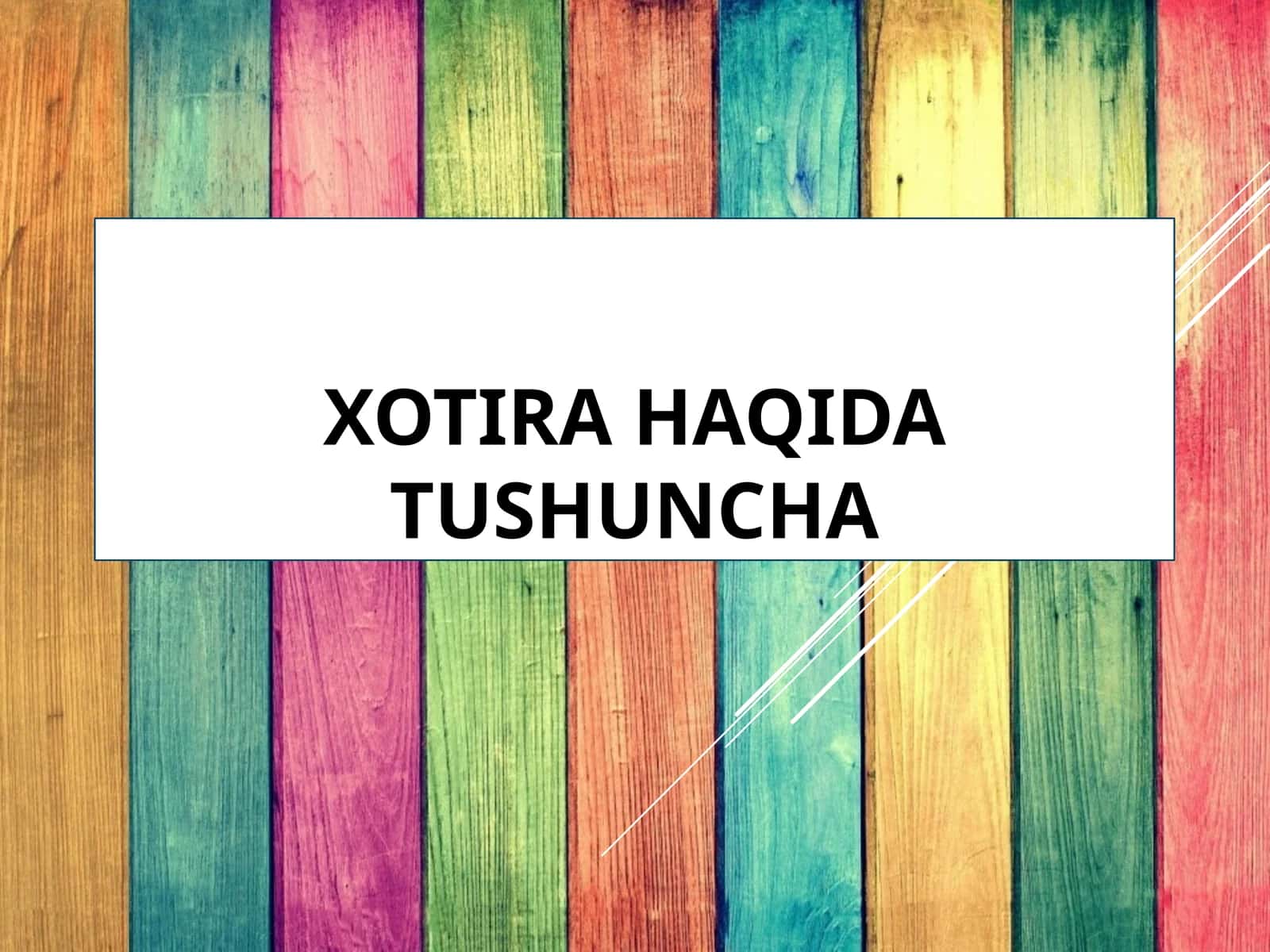 Xotira Haqida Tushuncha