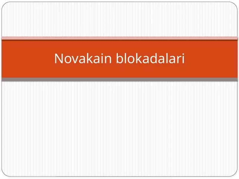 Novakainblokadalari