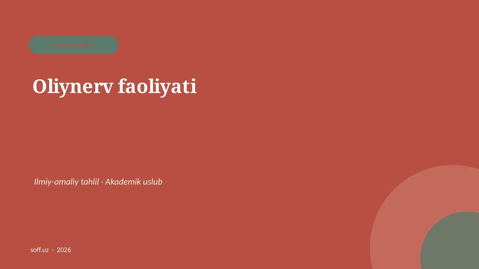 Oliynerv faoliyati