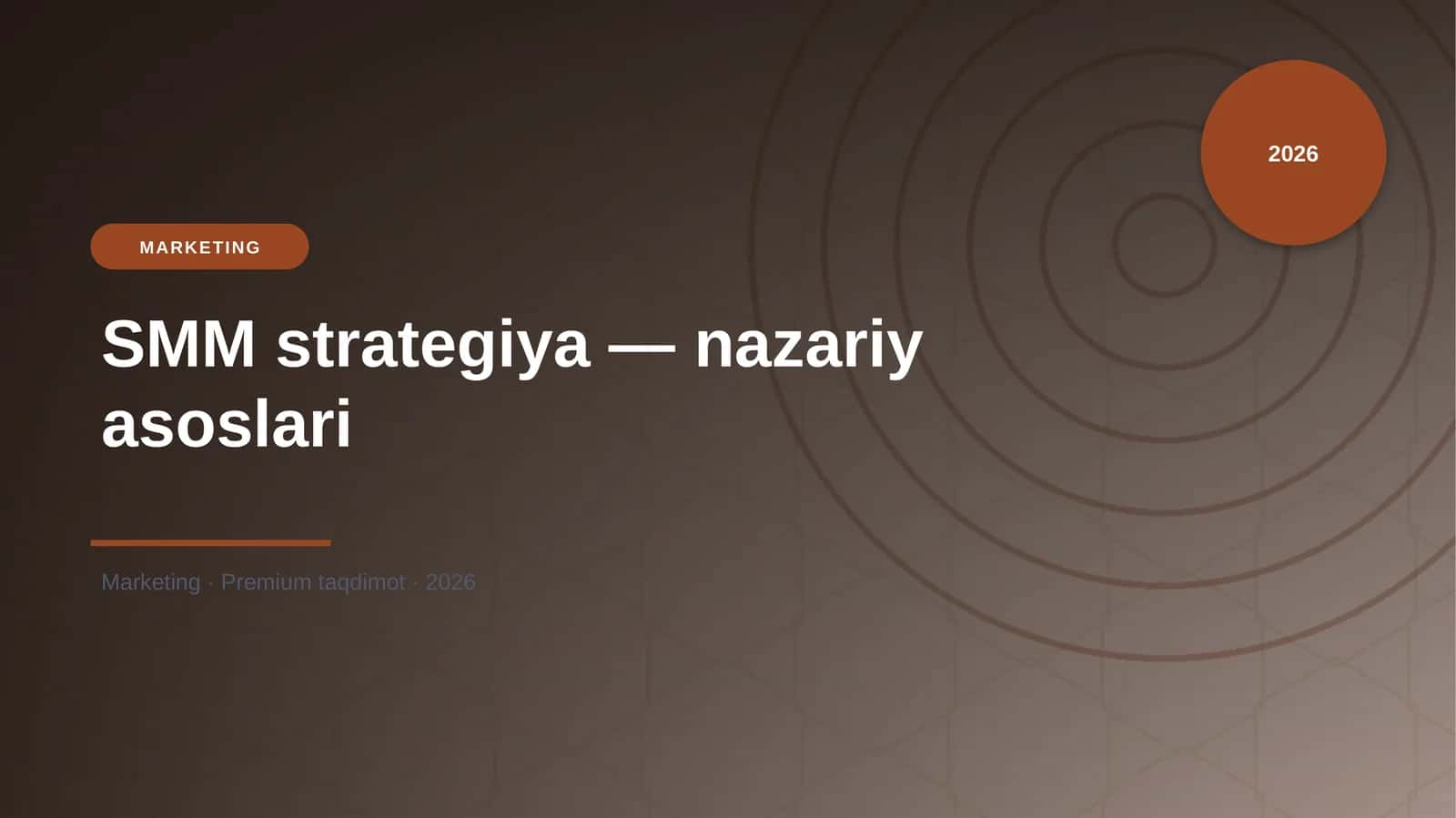 SMM strategiya — nazariy asoslari