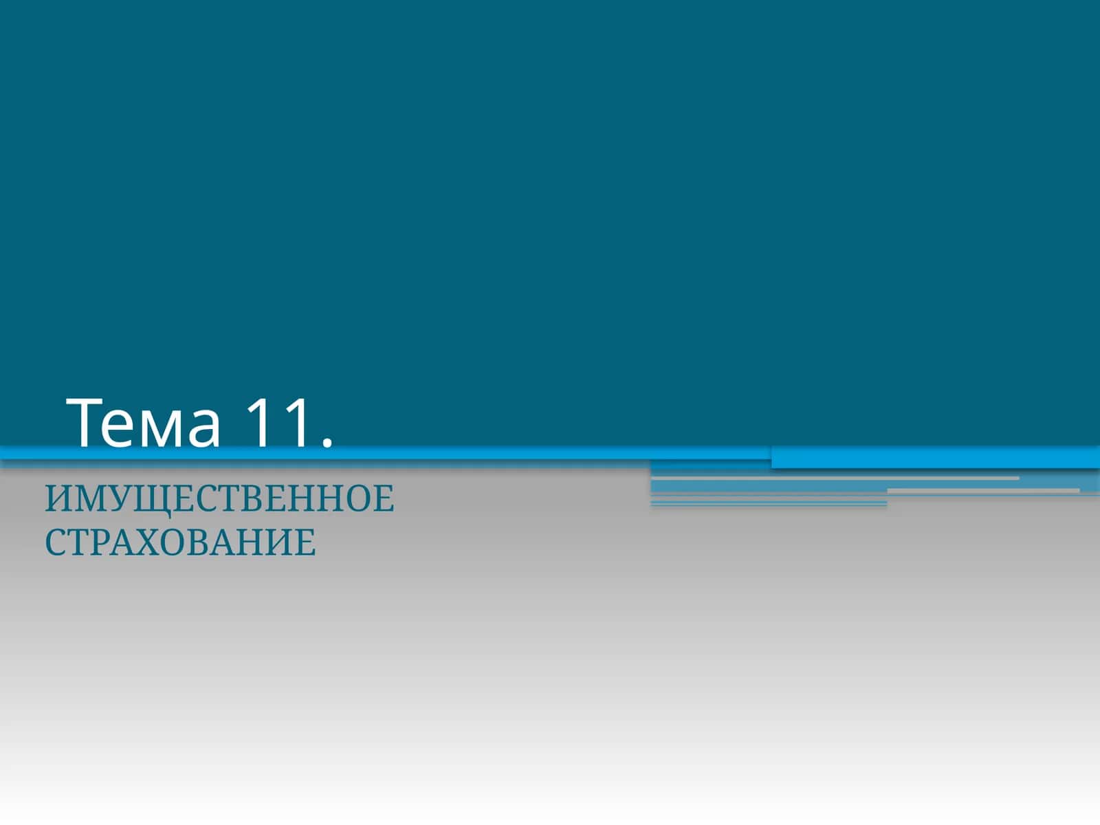 ИМУЩЕСТВЕННОЕ СТРАХОВАНИЕ