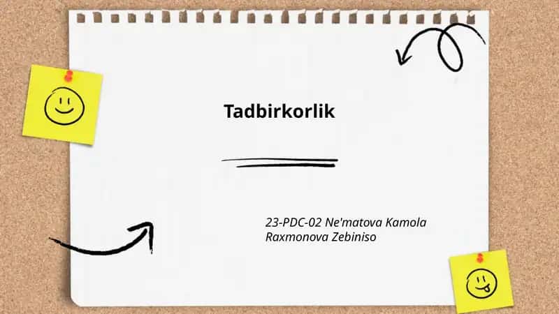 Tadbirkorlik asoslari