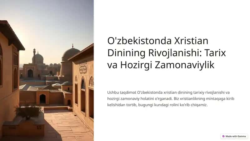 Xristian Dinining Rivojlanishi: Tarix va Hozirgi Zamonaviylik