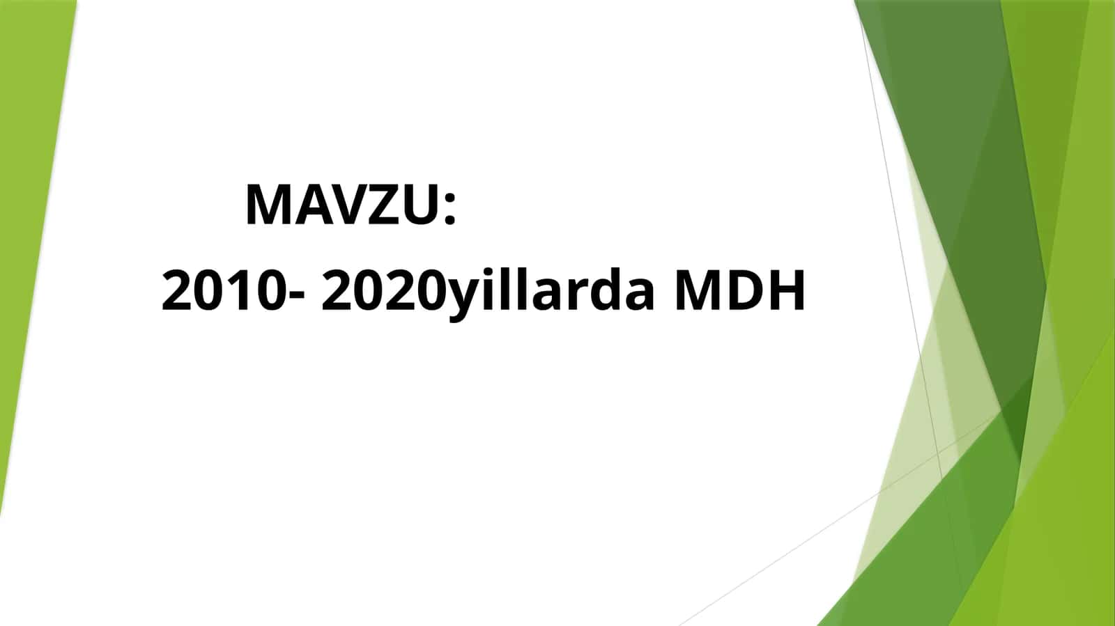 2010-2020 yillarda MDH Mustaqil davlatlar hamdo'stligi