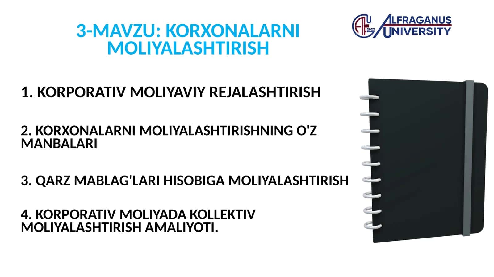 KORXONALARNI MOLIYALASHTIRISH