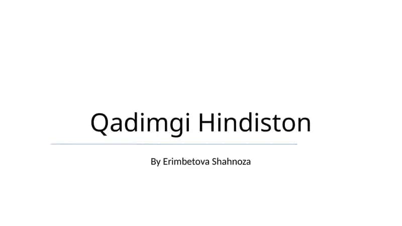 Qadimgi Hindiston