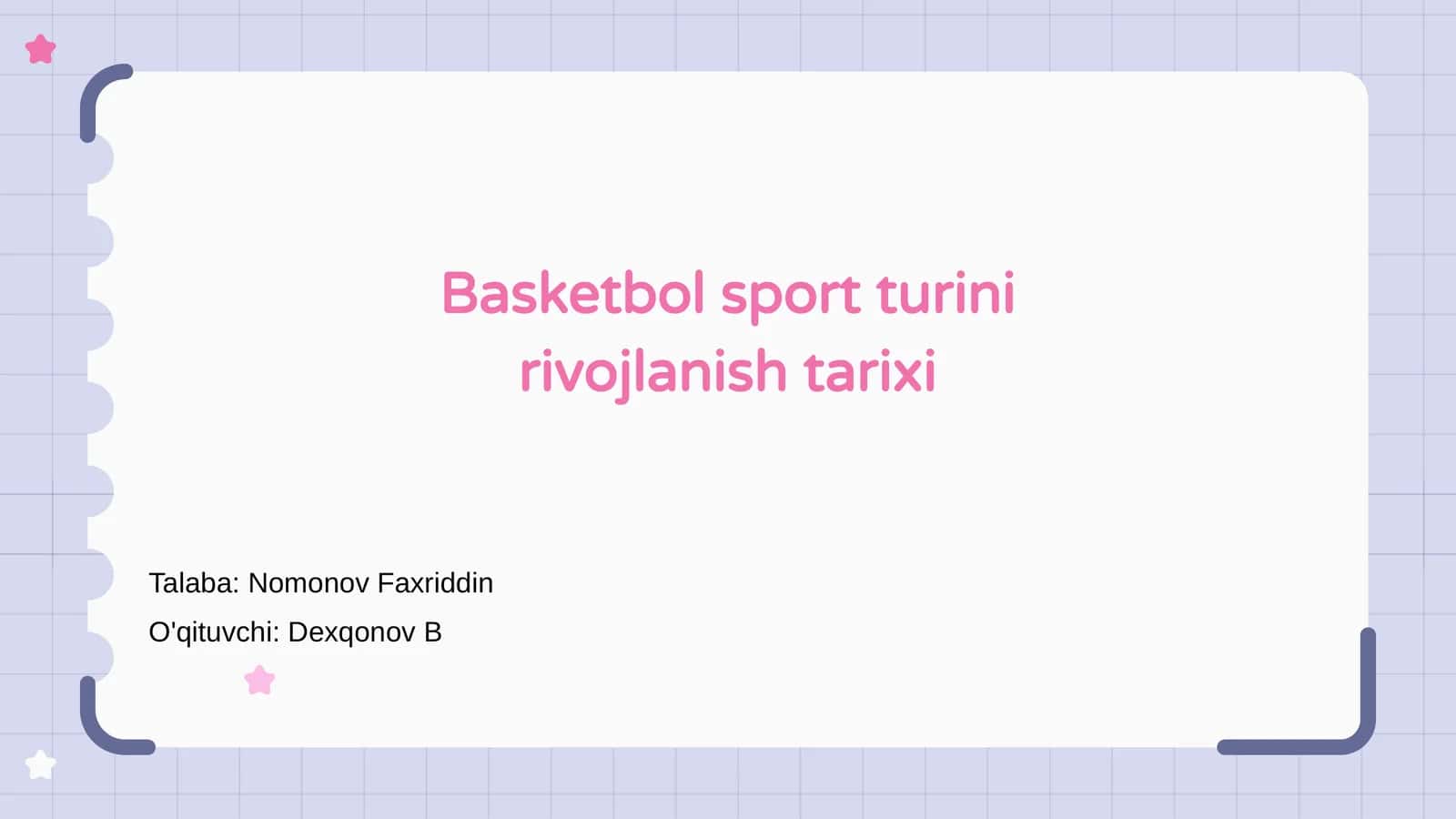 Basketbol sport turini rivojlanish tarixi