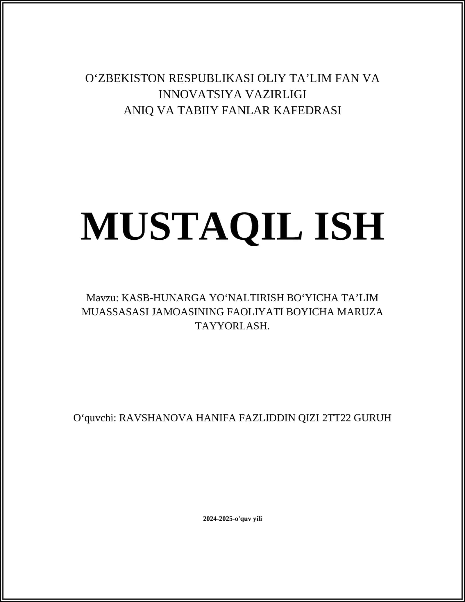 KASB-HUNARGA YO‘NALTIRISHNING ASOSIY KONSEPTUAL YONDASHUVLARI