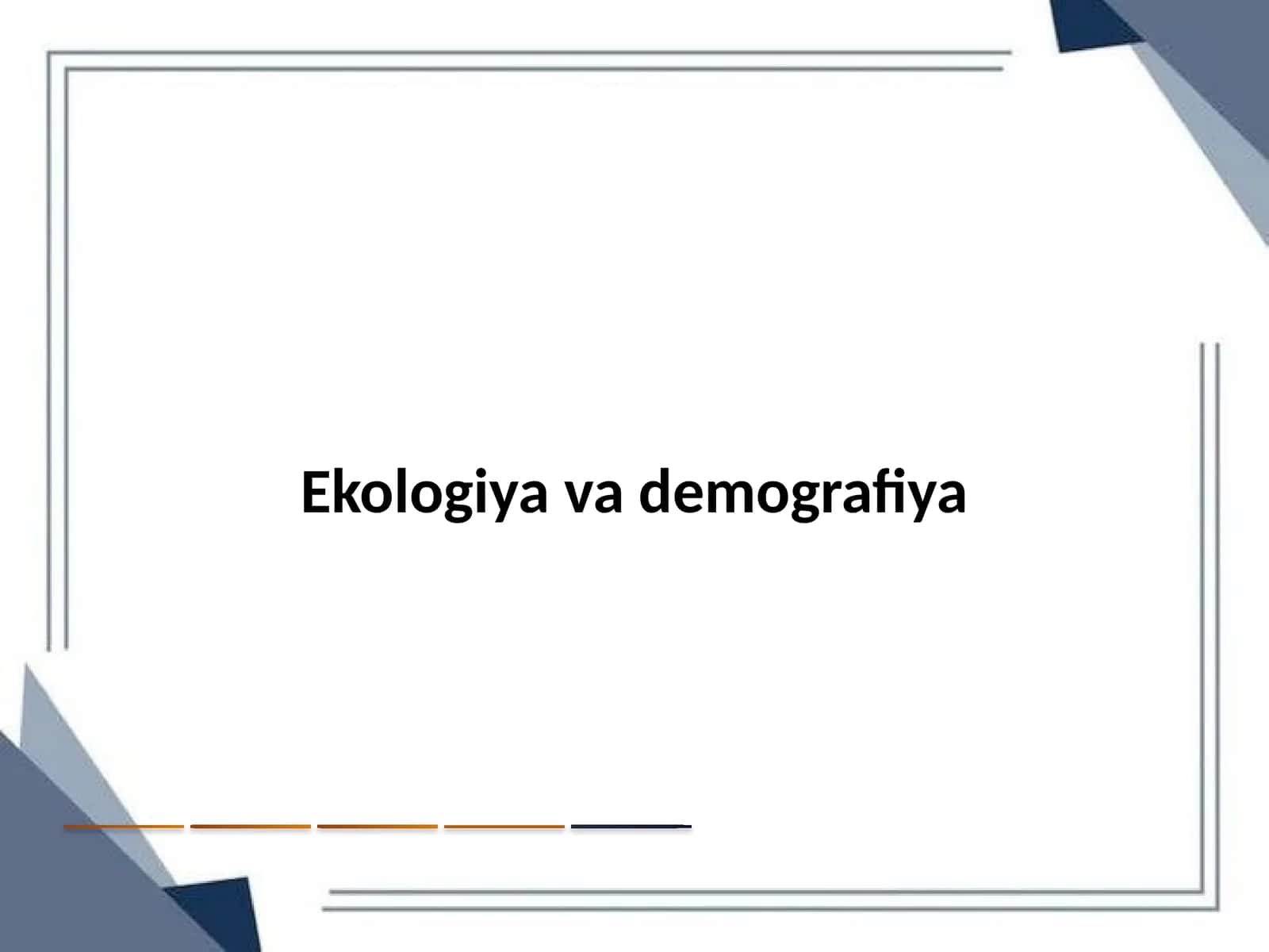 Ekologiyavademografiya