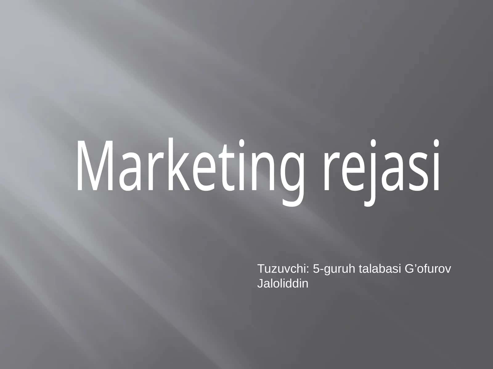 Marketing rejasi