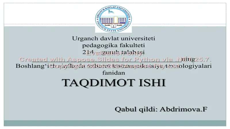 Ulushga koʻra butunni, butunga koʻra ulushni topishga doir masalalarni yechishni oʻrgatishda axborot texnologiyalaridan foydalanishni oʻrgatish