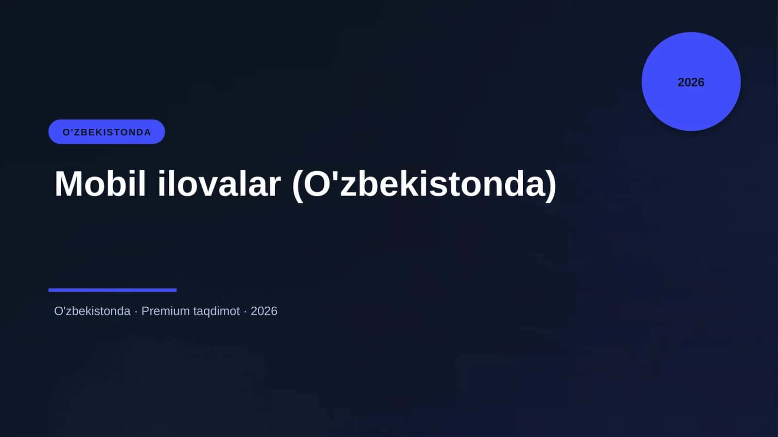 Mobil ilovalar (O'zbekistonda)