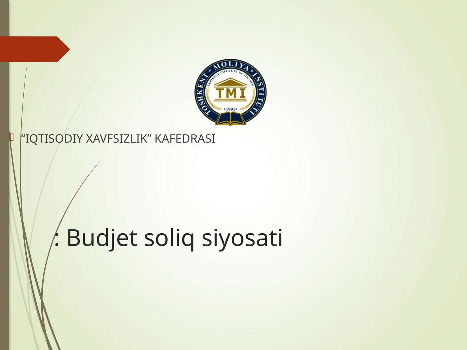 Budjet soliq siyosati