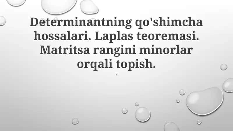Laplas teoremasi